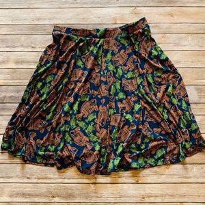 LuLaRoe Madison fish print skirt XL